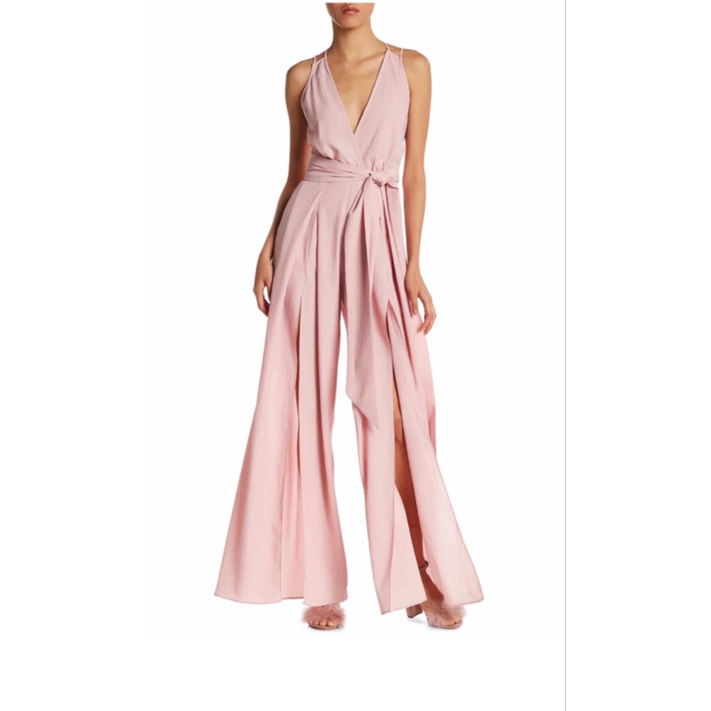 B-Sharp Surplice Jumpsuit in Light Pink